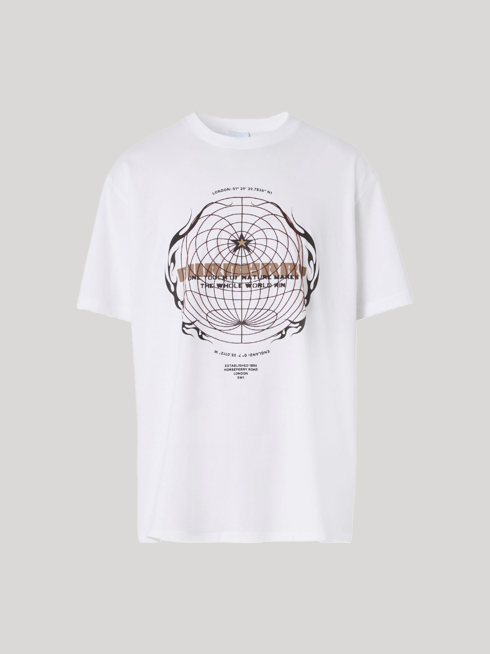 BURBERRY GLOBE GRAPHIC T-SHIRT